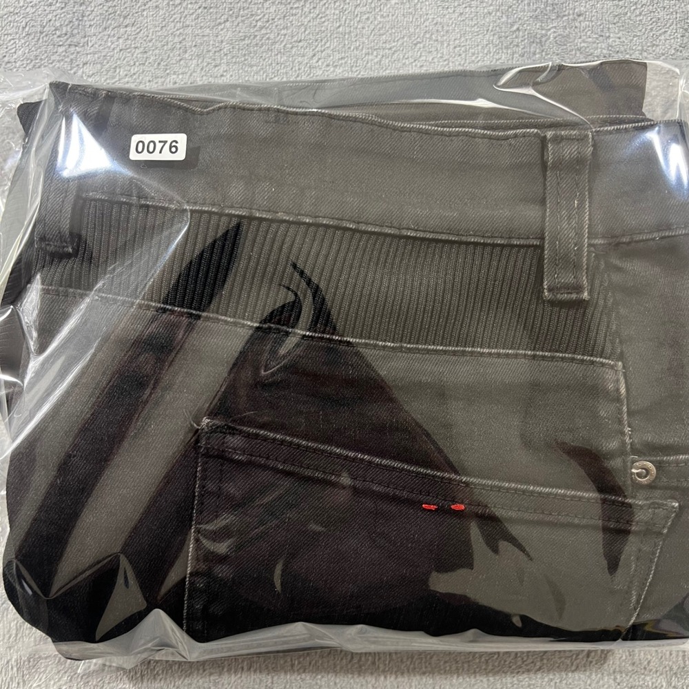 Iro-Ochi Mens Limited Edition /300 Black Moto Ribbed Panel Denim Jeans Size 36 - Picture 11 of 11